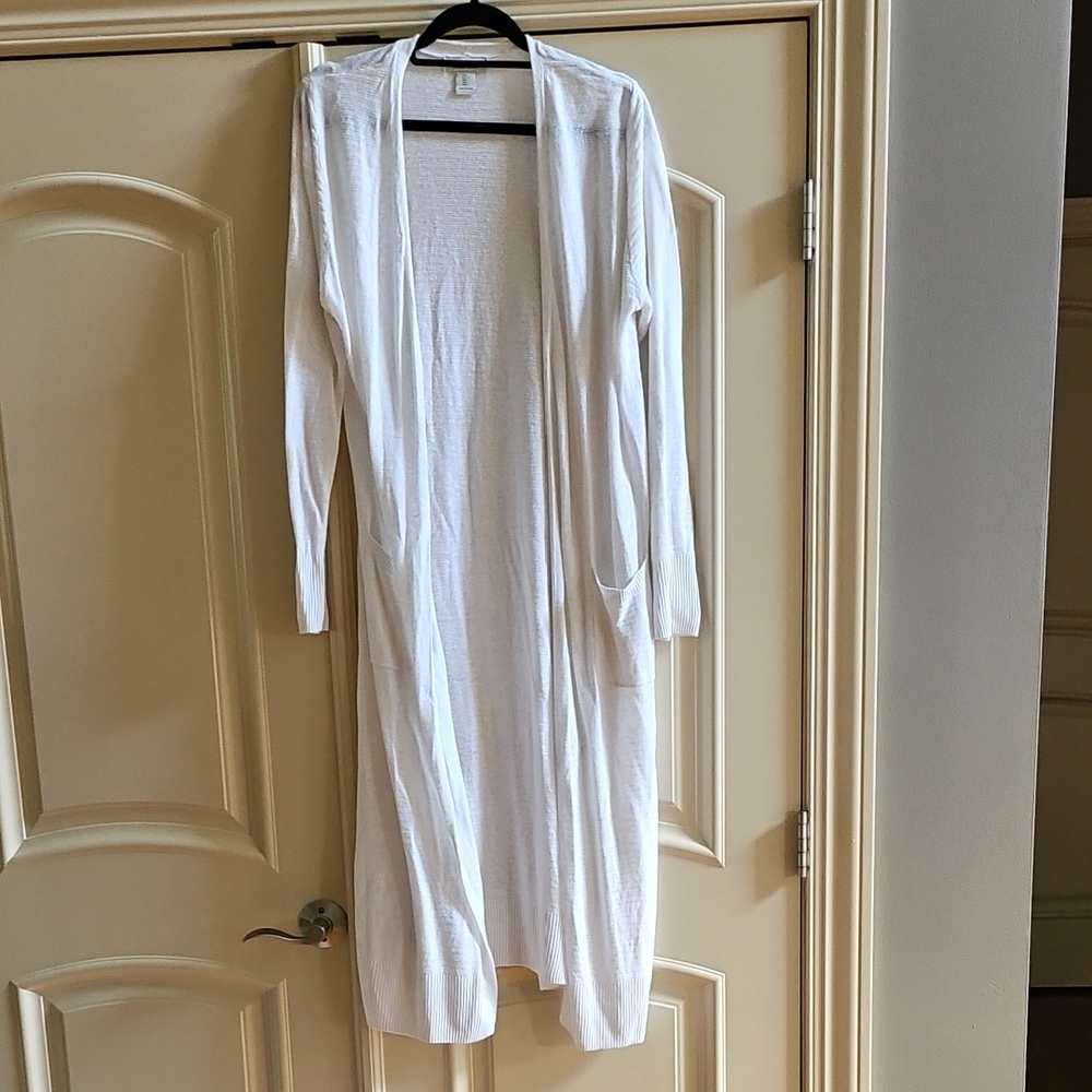 Rachel Zoe Linen Duster Coverup Cardigan L NWOT